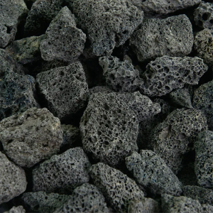 black lava rock